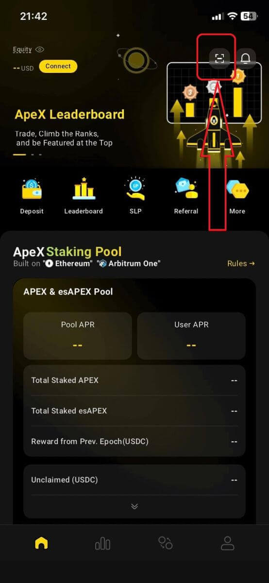 Sådan forbinder du Crypto Wallet og trækker fra ApeX Sådan forbinder du Crypto Wallet og trækker fra ApeX