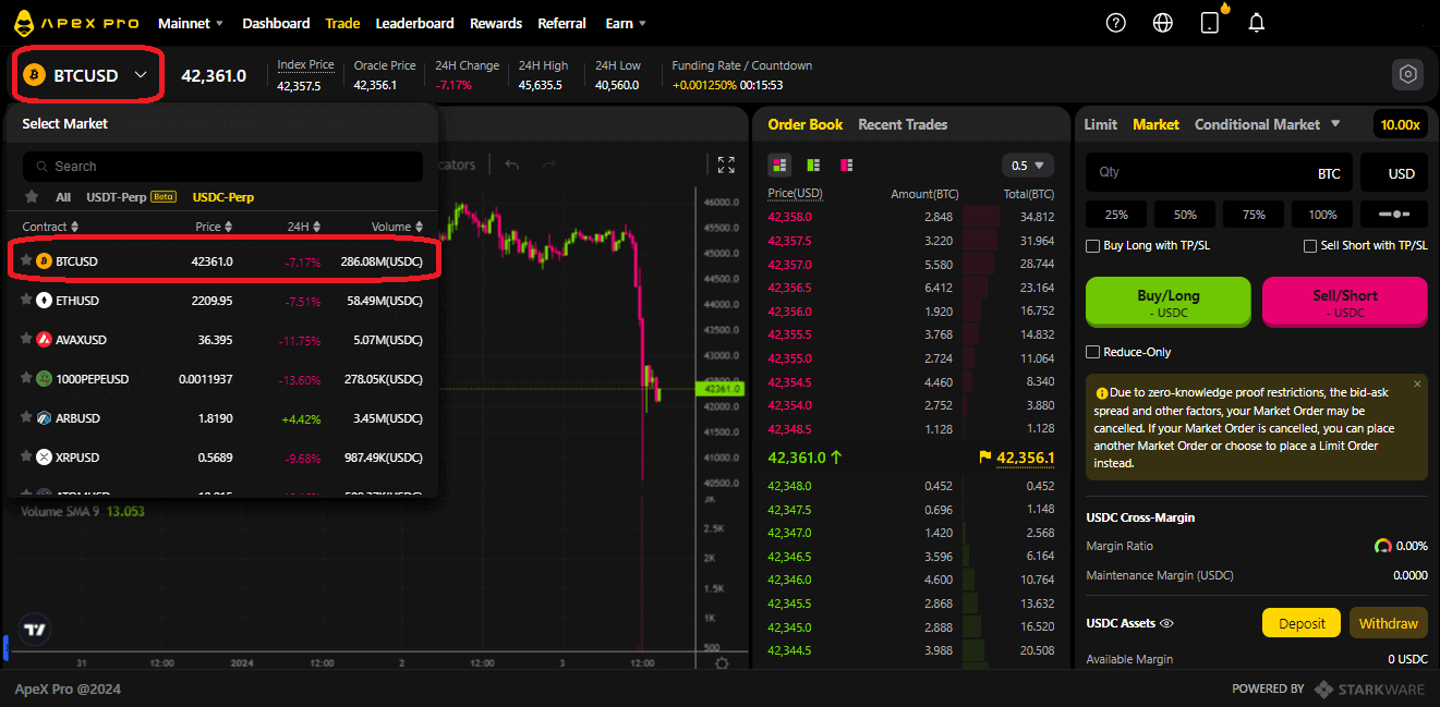 How to Deposit and Trade Crypto at ApeX